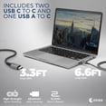 thumbnail image 4 of OXAA 65W USB GaN Fast Charger Kit with 2 C & 1 A PD 3.0 ports for iOS & Android – Includes 2 USB-C Cables + 1 USB-A to C Cable for iOS & Android Devices, Laptops & Tablets, 4 of 7