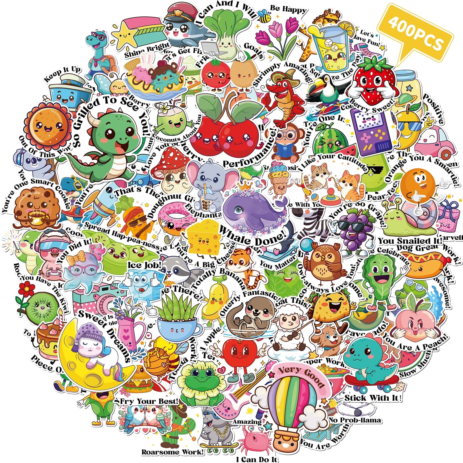 Kalysky 400PCS Vinyl Waterproof Water Bottle Stickers for Kids - Walmart.ca