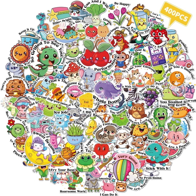Kalysky 400PCS Vinyl Waterproof Water Bottle Stickers for Kids - Walmart.ca