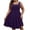 Purple, variant on Womens Plus Size Summer Sundress Sleeveless Double Spaghetti Strap Tiered Dresses Casual High Waist Dress Curvy Women Purple, 2XL