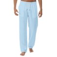 thumbnail image 1 of Mens Linen Pants Mens Summer New Style And Fashionable Pure Cotton And Linen Trousers, 1 of 3