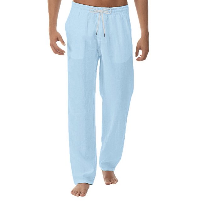 Mens Linen Pants Mens Summer New Style And Fashionable Pure Cotton And Linen Trousers