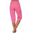 thumbnail image 4 of Liquidation d'Économies d'Été! RQYYD Pantalons Capri pour Femmes Été Décontractés Capris Raccourcis Pantalon de Yoga Jogger à Cordon avec Poches Bas Resserré Pantalons de Survêtement Liquidation, 4 of 6
