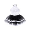 thumbnail image 4 of inhzoy Robe de Danse Ballet en Tulle à Sequins pour Filles, Performance Jazz Latine, Argent 16, 4 of 7