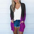 thumbnail image 2 of Pompotops Blouse Décontractée à Manches Longues Imprimée pour Femme avec Poche Cardigan Manteau Liquidation, 2 of 5