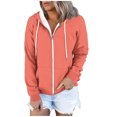 thumbnail image 2 of Timegard Sweatshirts for Women Drawstring Hoodies Pullover Top Fall Casual Loose Cardigan with Pockets, 2 of 4