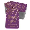 thumbnail image 1 of Inkdotpot ThankYou For Celebrating With Me Birthday Bottle Tag Real Gold Foil Favor Hang Tags Pack Of 50, 1 of 1