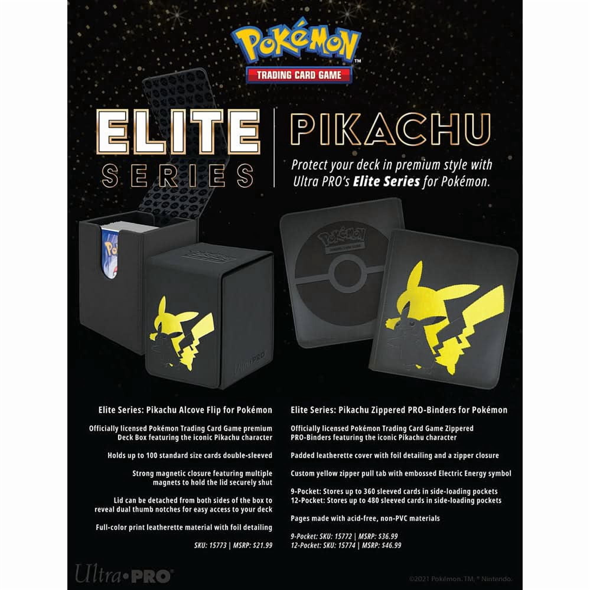 Ultra PRO Elite Series: Pikachu Alcove Flip Deck Box for Pokémon