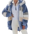 thumbnail image 1 of 2025 Jacket Polyester Hooded Fleece Jackets with Hood for Women Outdoor Women Lightweight Fleece Full Zip Women Fleece Jacket inside Pockets Plus Size Fleece Jacket for Women, 1 of 5