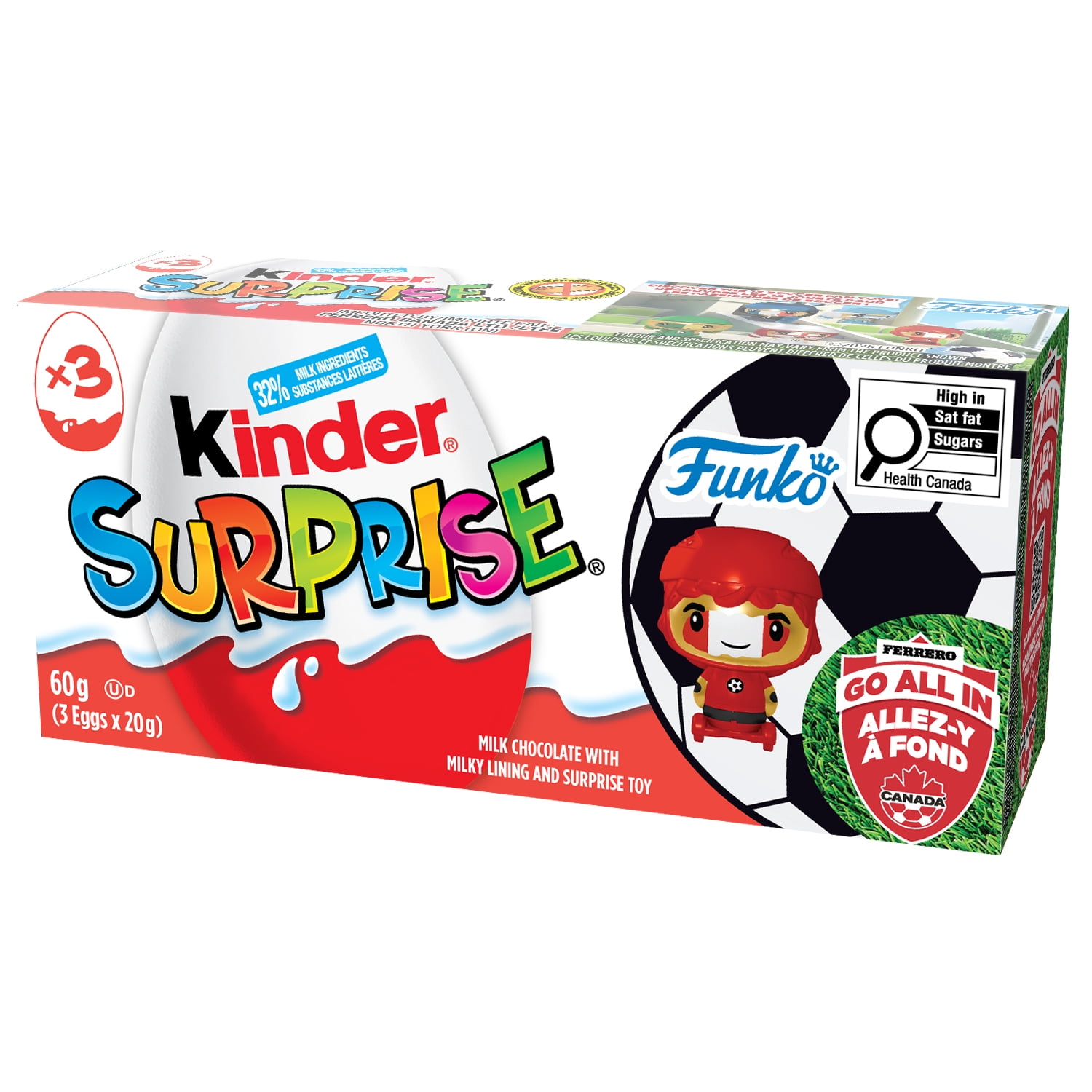 KINDER SURPRISE Milk Chocolate Eggs with Toys, Pack of 3