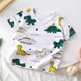 thumbnail image 2 of Birdeem Chemises pour Filles Été Imprimé Col Rond Manches Courtes Haut pour Enfants Garçons et Filles, 2 of 12