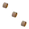 thumbnail image 1 of Maytalsory Bague en Cristal Extensible de Luxe Unique pour Déclaration d'Amour Bague Incrustée à la Mode Dorée 5 Rangées 3Ensemble, 1 of 6