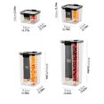 thumbnail image 3 of Gkeoshab Food Storage Airtight 4 Pc Mini Container Set Clear Plastic Food Storage Containers With Lids Kitchen Cabinet Pantry Containers For Herbs Coffee Tea Etc GRAY Home & Garden, 3 of 9