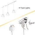 thumbnail image 3 of FSLiving Remote Control Pendant Light 1-Light H-Type Track Pendant Lamps Scandinavian Style Pendant Lights for Kitchen Hanging Lamp Modern Wood and Aluminium Light Customizable - Grey, 3 of 7