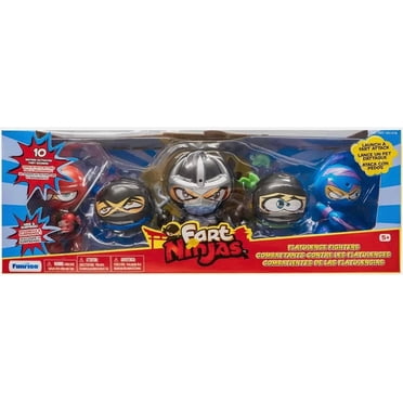 Funrise Fart Ninjas 5-Pack – Motion Activated Action Figures with 10 Fart Sounds – Funny Collectibles with Ninja Combat Poses & Colorful Armor (4 Fart Ninjas, 1 Fart Ninja XL)