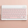 thumbnail image 3 of HAOANBluetooth Keyboard & Mouse Portable BT Wireless Keyboard & Mouse For Android Windows PC Tablet Pink, 3 of 5