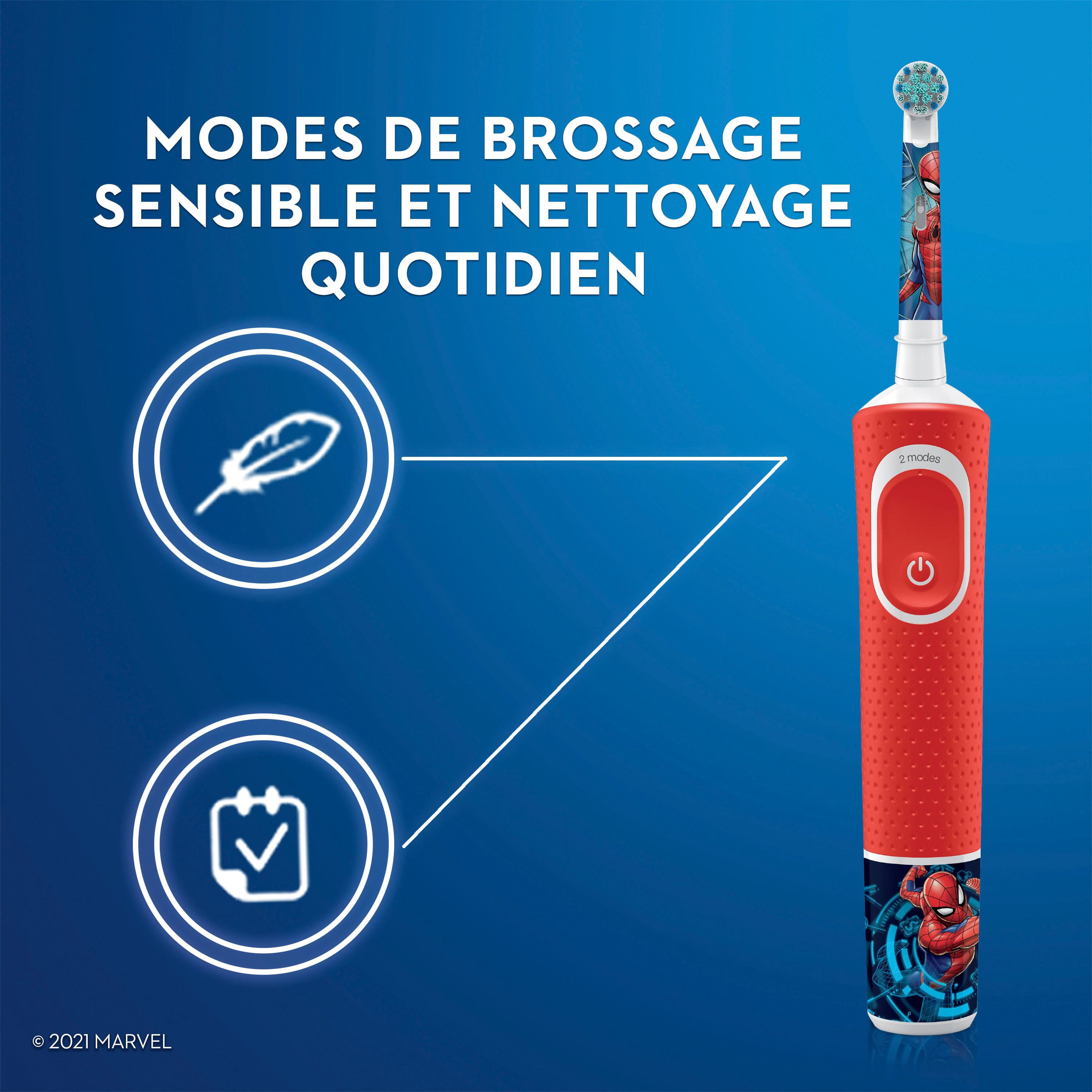 Oral-B Brosse à Dents Électrique pour Enfants avec Marvel's Spiderman, pour Enfants 3+