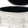 thumbnail image 4 of ORUYROP Metal Jewelry Box, Round Jewelry Display Box, Light Luxury Trinket Storage Box for Ring Earring Jewelry Silver White (L), 4 of 7