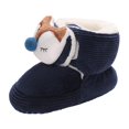 thumbnail image 1 of Ketyyh-chn99 Baby Girls Boys House Shoes Baby Slippers Baby Girls Boys Cotton Booties Winter Warm Fleece Slippers Toddler Non Slip Ankle Boots House Socks Shoes for 6-12 Months,Blue, 1 of 5