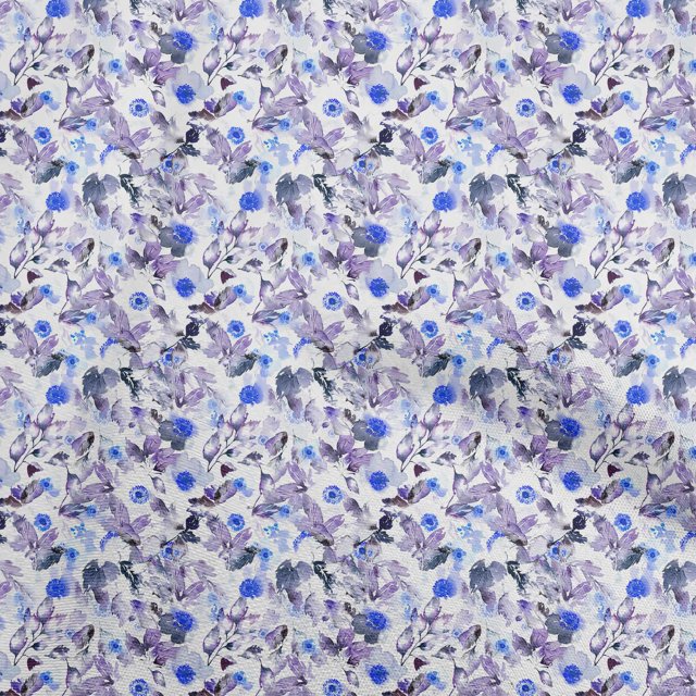 oneOone Polyester Spandex Blue Fabric Water Color Sewing Material Print Fabric By The Yard 56 Inch Wide