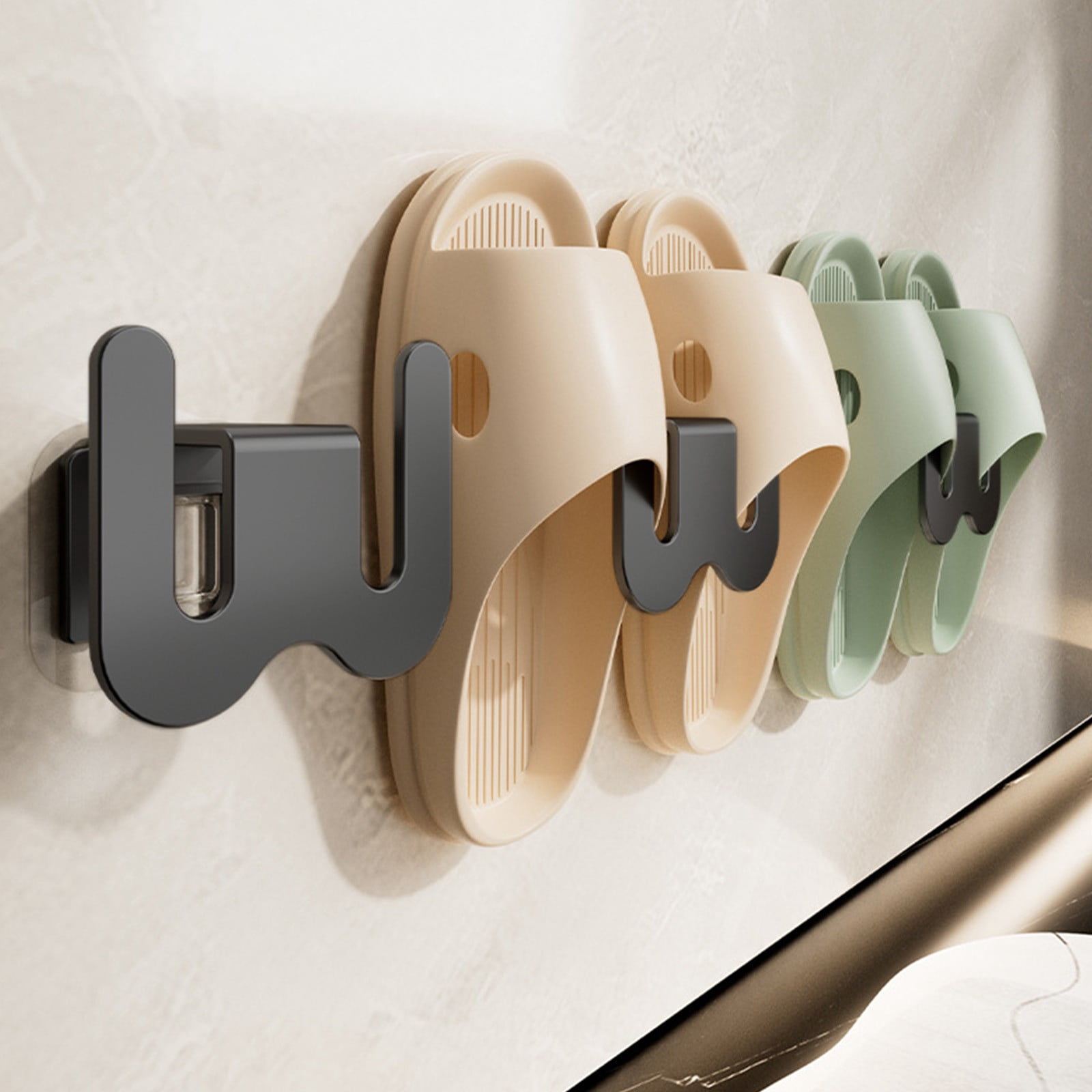 EGNMCR Shoe Rack,Shoe Rack for Closet, Shoe Rack Organizer No-hole Hook Shoe Rackeasiest Design Originality Non-marking Shoe Rack Emancipate The Space To Easily Store Your Shoes Hook Type Shoe Rack