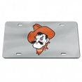 thumbnail image 1 of Oklahoma State Pistol Pete Silver Laser License Plate, 1 of 1