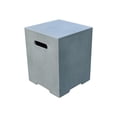 thumbnail image 1 of Elementi Square Propane Tank Cover, Glass-Fiber Reinforced Concrete - Fire Pit Accessories -Smooth Gray, 1 of 7
