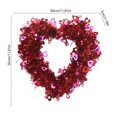 thumbnail image 2 of A Decorative Heart Wreath For Holiday And Party Decorations Crafted From Lifelike Plastic Material With Realistic Appearance For Various Settings, 2 of 7