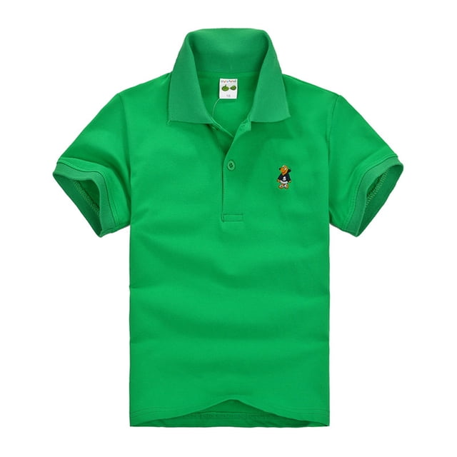 Polo pour Garçons Chemise à Col Uni Chemises de Rugby Polo à Manches Courtes 2-3 Ans Mode Garçons