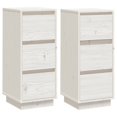 thumbnail image 2 of vidaXL Sideboards 2 pcs White 32x34x75 cm Solid Wood Pine, 2 of 5