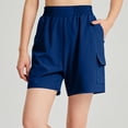 thumbnail image 1 of Styesk Shorts pour Femmes Femmes Été Mode Uni Décontracté Taille Élastique Demi-Short, 1 of 7