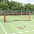 thumbnail image 1 of vidaXL Filet de Tennis Noir et Rouge 300x100x87 cm Polyester, 1 of 5