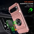 thumbnail image 2 of ShieldPlus for Google Pixel 9 Phone Case with Finger Ring Holder Kickstand, Heavy Duty Shockproof Rugged Protective Case for Pixel 9 Pro 6.3 Inch, Working with Magnetic Car Phone Mount,Rosegold, 2 of 7