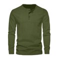 thumbnail image 1 of zbxnLI Men's Crew Neck Sweatshirts Button T-Shirts Solid Color Casual Lightweight Pullover Sweatshirt Tops, 1 of 6