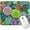 Succulent Floral, variant on Large Mouse Pad 31.4 x 15.7inches 3mm XXL Extended Gaming Mouse Pad Mat with Non-Slip Base Stitched Mousepad for Computer,Office,Keyboard and Laptop-World map,Waterproof Desk Mat