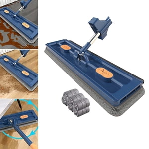Large Flat Mop for Hands Household Absorbent Cleaning Tool Efficient Wooden Floor Lazy Mopping with Extra