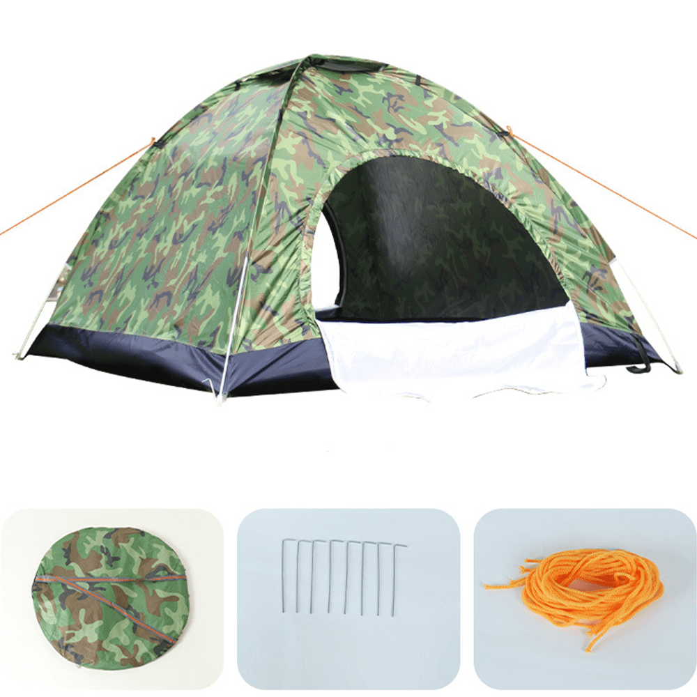 HLONK Tent UV Protection One Person Tent for Camping Hiking Foldable Pop Up Backpacking Tent Camouflage Tent