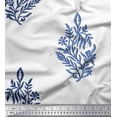 thumbnail image 1 of Soimoi Silk Fabric Leaves & Floral Block Print Sewing Fabric Yard 42 Inch Wide, 1 of 3