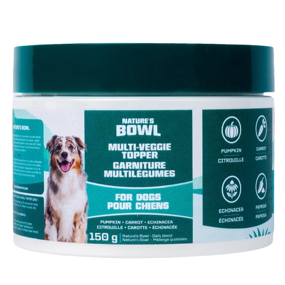 Nature's Bowl Multi-Veggie Meal Topper for Dogs, Powder with Scoop, 150 g