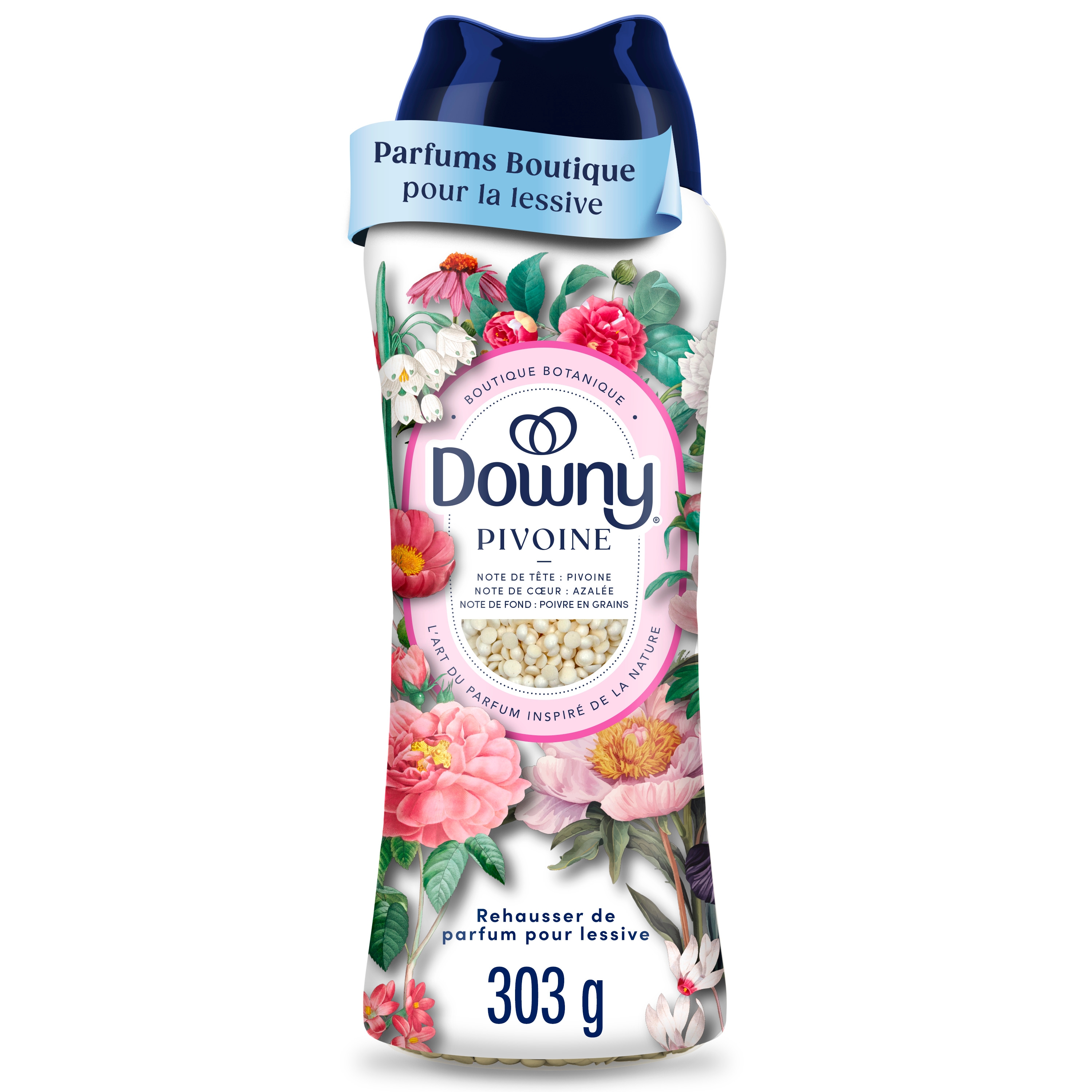 Downy Boutique Botanicals In Wash Laundry Scent Booster Beads, PEONIA Scent, 598 g, Boutique Fragrances inspired by the Artistry of Nature