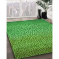 thumbnail image 3 of Ahgly Tapis Rond Lavable en Machine Intérieur Transitionnel Vert, 3 Pieds Rond, 3 of 7