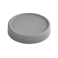 thumbnail image 1 of AKEGAMN 1PC Wide Mouth Plastic Mason Jar Lids Unlined White Ribbed Lids 86mm, 1 of 7