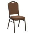 thumbnail image 1 of HERCULES Series Crown Back Stacking Banquet Chair in Burgundy Fabric - Gold Frame, 1 of 9