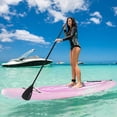 thumbnail image 2 of Goplus Small Inflatable SUP Board, Portable Paddle Board with 5D rings Stand Up Paddle Board for Youth & Adult Pink, 2 of 10