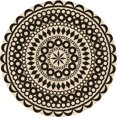 thumbnail image 1 of Ahgly Company Tapis d'Intérieur Lavable en Machine Carré Transitionnel Brun Chocolat, 3 Pieds Carré, 1 of 7