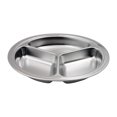 thumbnail image 3 of Aspire 3 Pack Stainless Steel Round Dinner Plate Divided Plates Camping Serving Platter-3 Sections, 3 of 6