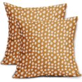 thumbnail image 1 of Housses de Coussin de Noël Rouges 18x18 Ensemble de 2 Vert Blanc Or Sapin de Noël Imprimé Rustique des Fêtes Taies Décoratives d'Extérieur Décorations d'Hiver de Style Ferme Housse de Coussin Décor pour Canapé Sofa Lit, 1 of 5