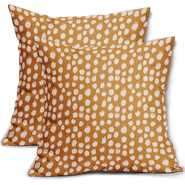 Housses de Coussin de Noël Rouges 18x18 Ensemble de 2 Vert Blanc Or Sapin de Noël Imprimé Rustique des Fêtes Taies Décoratives d'Extérieur Décorations d'Hiver de Style Ferme Housse de Coussin Décor pour Canapé Sofa Lit