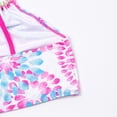 thumbnail image 4 of Kcodviy 2 Pcs Girl Swimwear Girls Bikini Floral Tops Drawstring Bikini Little Girl Bathing Suits Bottoms Suit Girls Suit Bathing Suit for Girls Bikini New Split Water Drop Print Bikini, 4 of 7