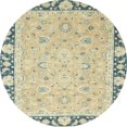 thumbnail image 1 of Ahgly Company Indoor Round Abstract Brown Gold Oriental Area Rugs, 6' Round, 1 of 6